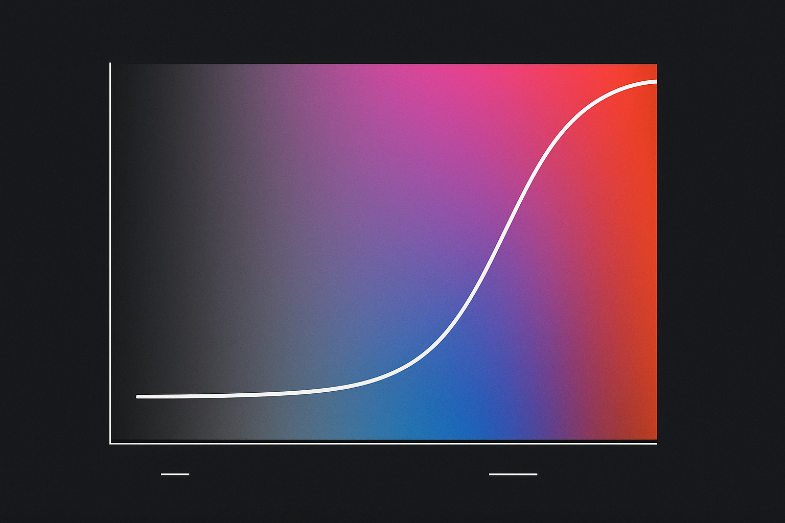 An abstract chart illustrating how perceived brightness increases with color saturation while measured luminance remains constant, visualizing the core mechanism of the Helmholtz-Kohlrausch effect.